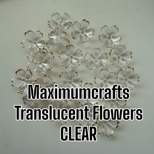 Maximumcrafts Translucent Flowers - CLEAR