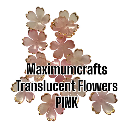 Maximumcrafts Translucent Flowers - PINK