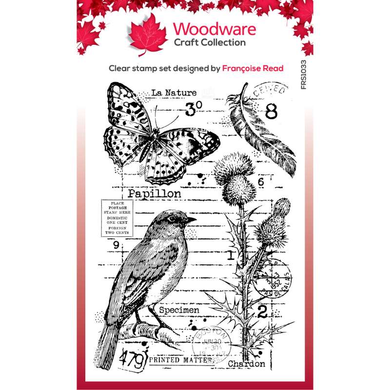 Woodware Clear Singles Nature Page 4 in x 6 in Stamp Set