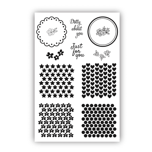 Julie Hickey Designs Dotty About You A6 Stamp Set