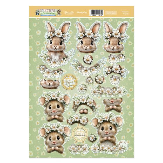 Meadow Friends Decoupage Topper Sheet