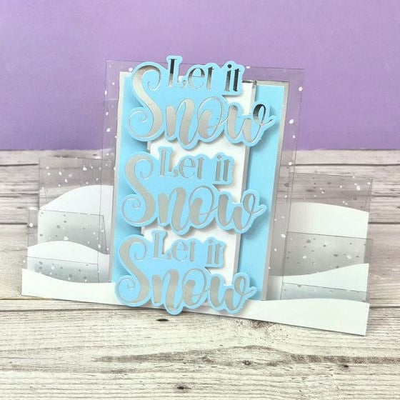 Snowfall Acetate Stepper Card - Pack of 5