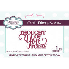 Sue Wilson Mini Expressions Thought Of You Today Craft Die