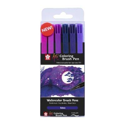 Sakura Koi Colouring Brush Pen Set of 6 Galaxy